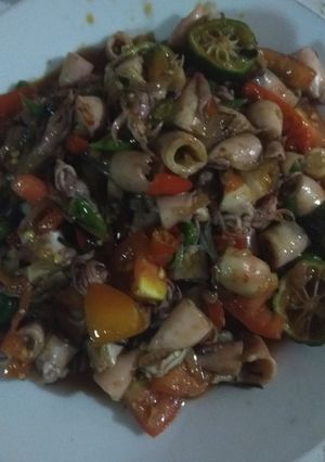 Foto resep Cumi asin sambal dabu-dabu