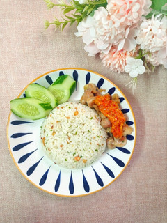 Foto resep Ayam Sambal Korek & Nasi Daun Jeruk