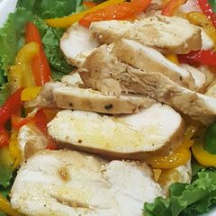 Caribbean chicken salad A picture of Caribbean chicken salad.
