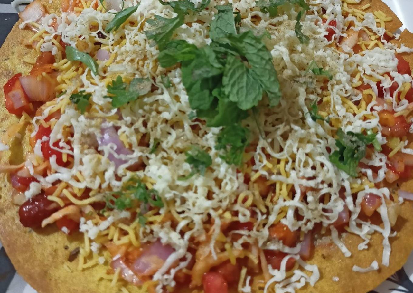 Schezwan khakhra chaat