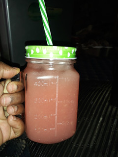 A picture of Fresh Water Melon and Cucumber Juice.
