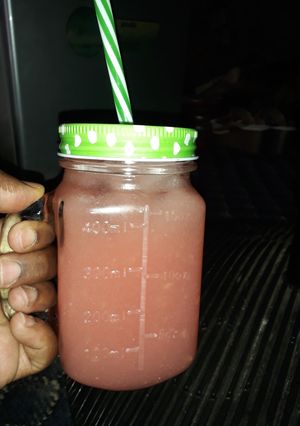 A picture of Fresh Water Melon and Cucumber Juice.