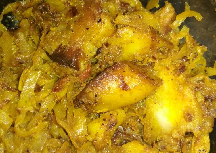 Cabbage Potato peas curry