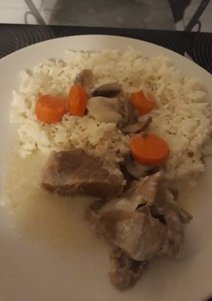 Une photo de Blanquette de veau et son riz
