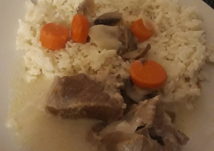 Blanquette de veau et son riz