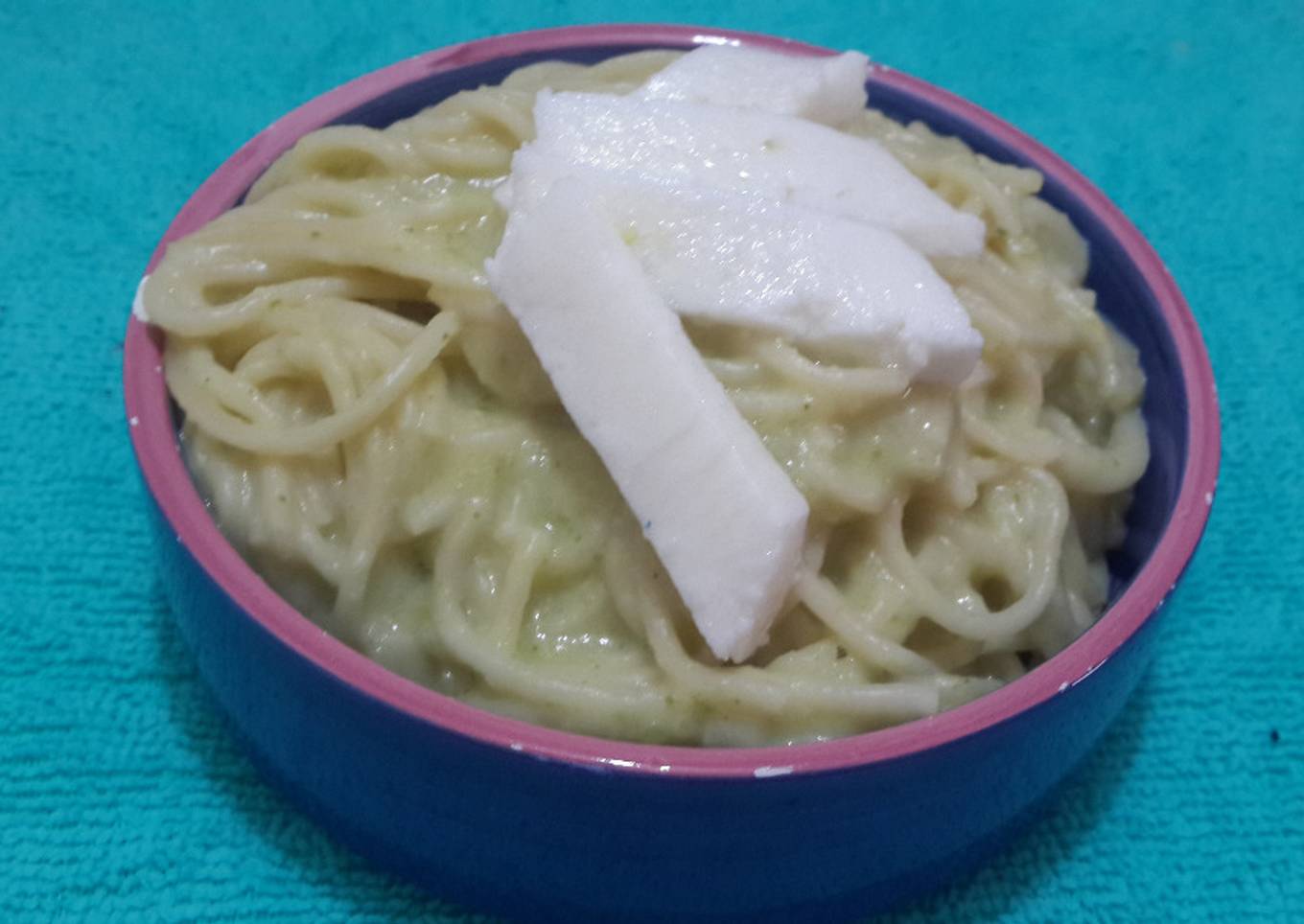 Spaghetti en crema de calabacita 🍝