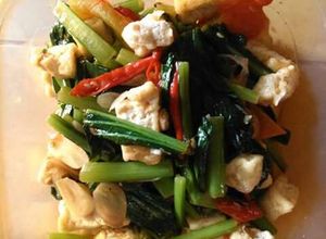 Foto resep Tumis tahu cesim (sawi hijau)