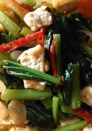 Foto resep Tumis tahu cesim (sawi hijau)