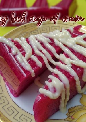 Foto resep Puding Buah Naga w/ Cream Cheese