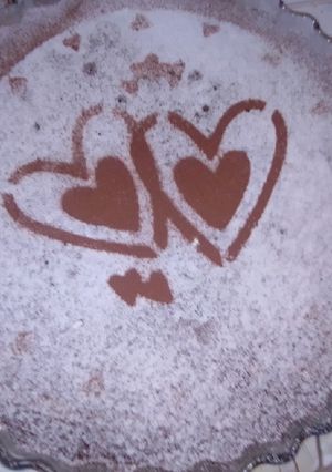 صورة لوصفة كيكة بالشكلاطة و التفاح