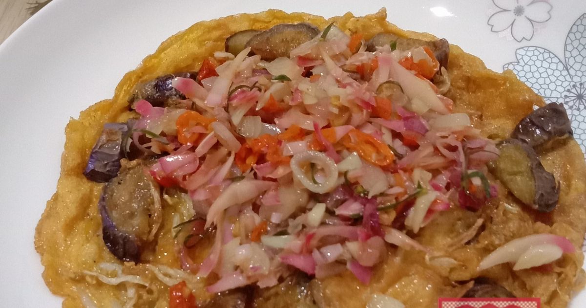 Dadar Terong Siram Sambal Matah (Menu Sat Set)