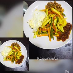 A picture of Foil wrap veggies with sweet & irish potato🌶🥕🥔🍠.