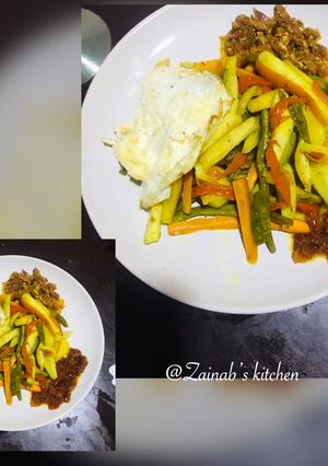 A picture of Foil wrap veggies with sweet & irish potato🌶🥕🥔🍠.