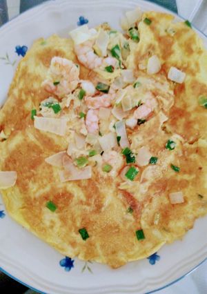 Foto resep Telor dadar udang sederhana