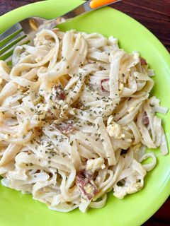 Foto resep Creamy Fettuccine or Spaghetti Carbonara