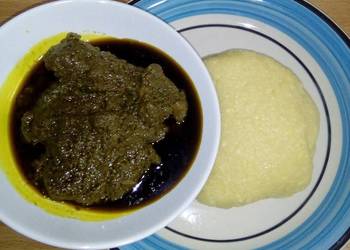 How to Prepare Perfect Black soup with garri