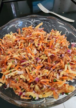 Una foto de Ensalada de zanahoria y membrillo