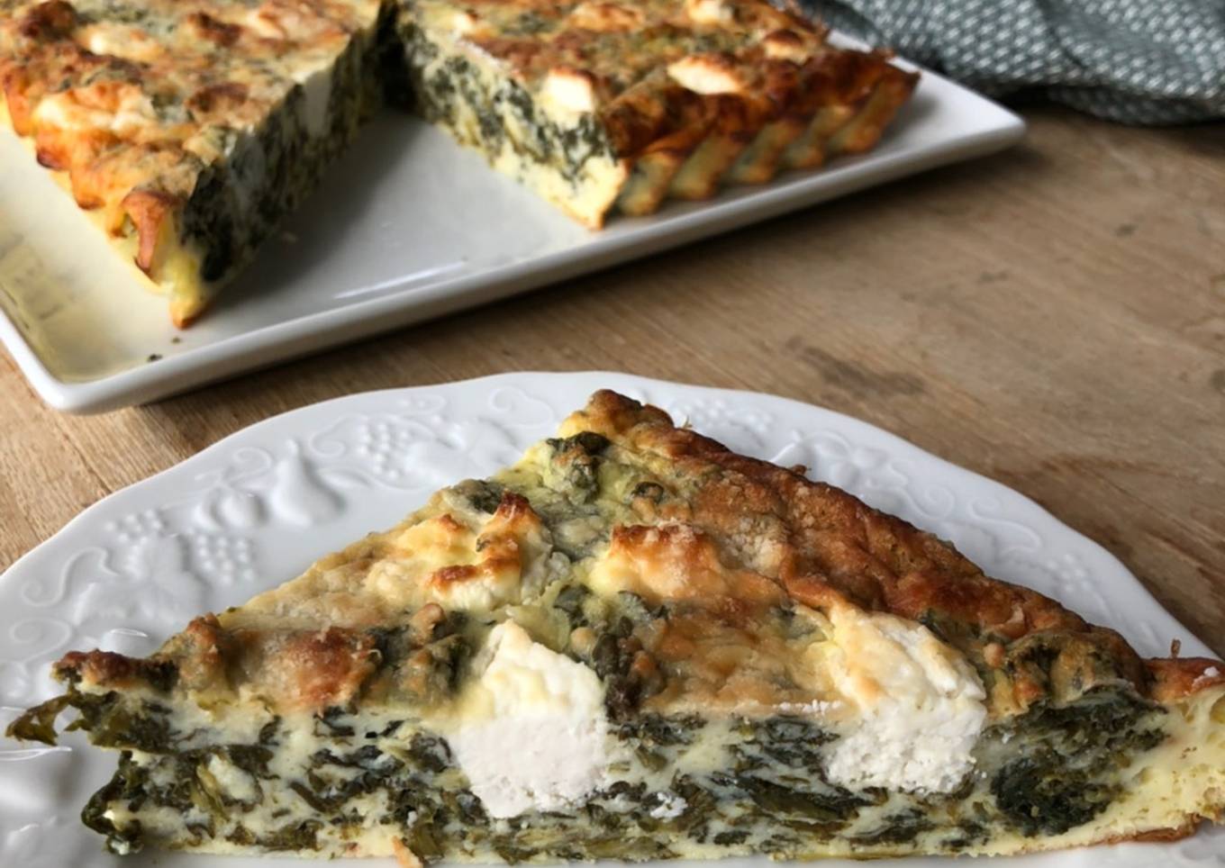 Quiche sans pâte épinard chèvre