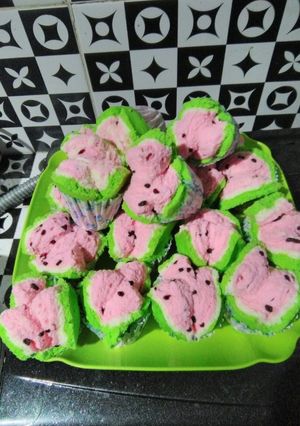 Foto resep Bolu kukus semangka