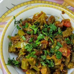 A picture of Achari Bhindi Fry.
