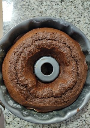 Foto principal de Bizcocho de espelta con calabacín y cacao