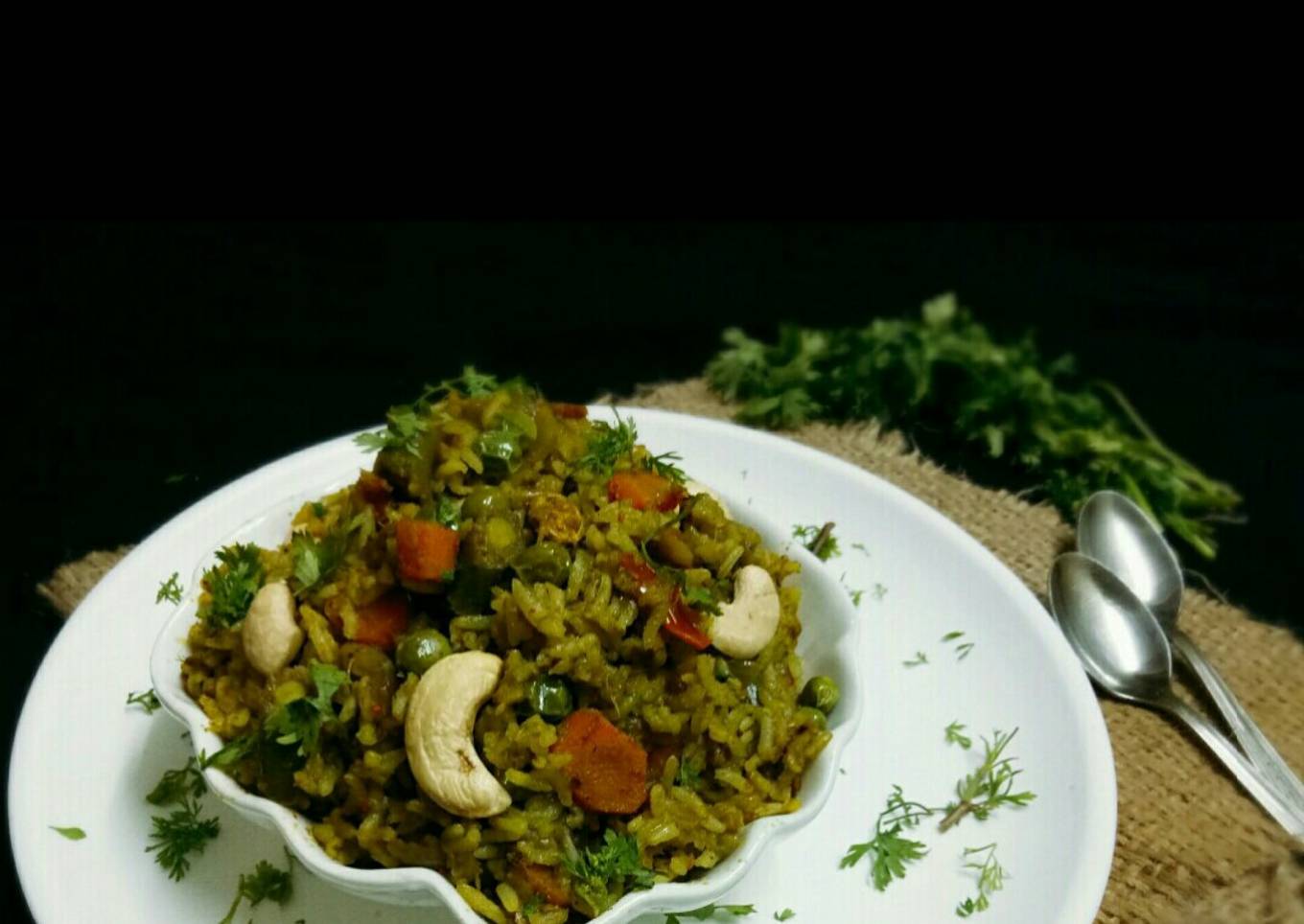Coriander mint rice