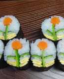Designers rolled sushi (Flowers w/o fish)