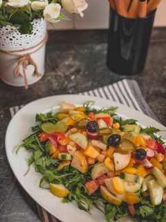 Foto resep Spring Salad (salad sayur Ricola & pear) salad musim semi yang simpel