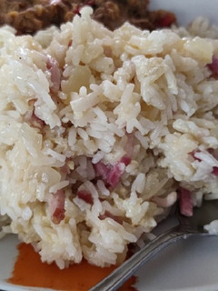 Una foto de Arroz carbonara