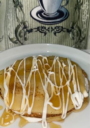 صورة لوصفة بان كيك حلو بقشطة وعسل بطريقتي 🥞🍯