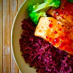 Salmon with Sweet Chilli Sauce A picture of Salmon with Sweet Chilli Sauce.