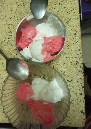 A picture of Homemade vanilla icecream.