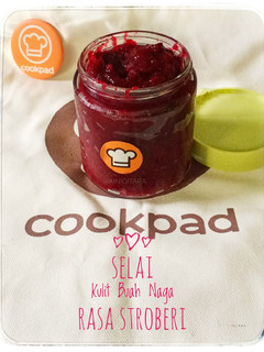 Foto resep Selai Kulit Buah Naga rasa Stroberi