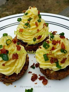 Foto resep Meatloaf Cupcake dengan Mashed Potato Frosting