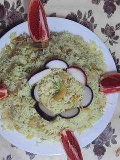 صورة لوصفة الرز بالباقلاء والشبنت