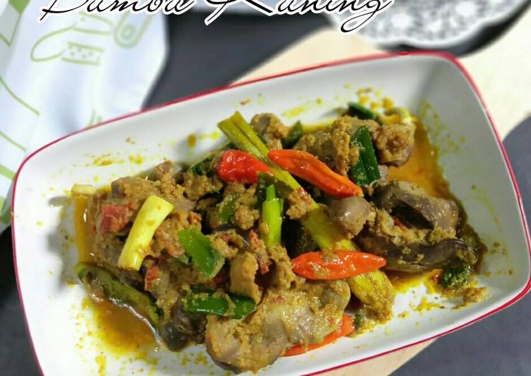 Resep Ati Ampela Bumbu Kuning yang nikmat