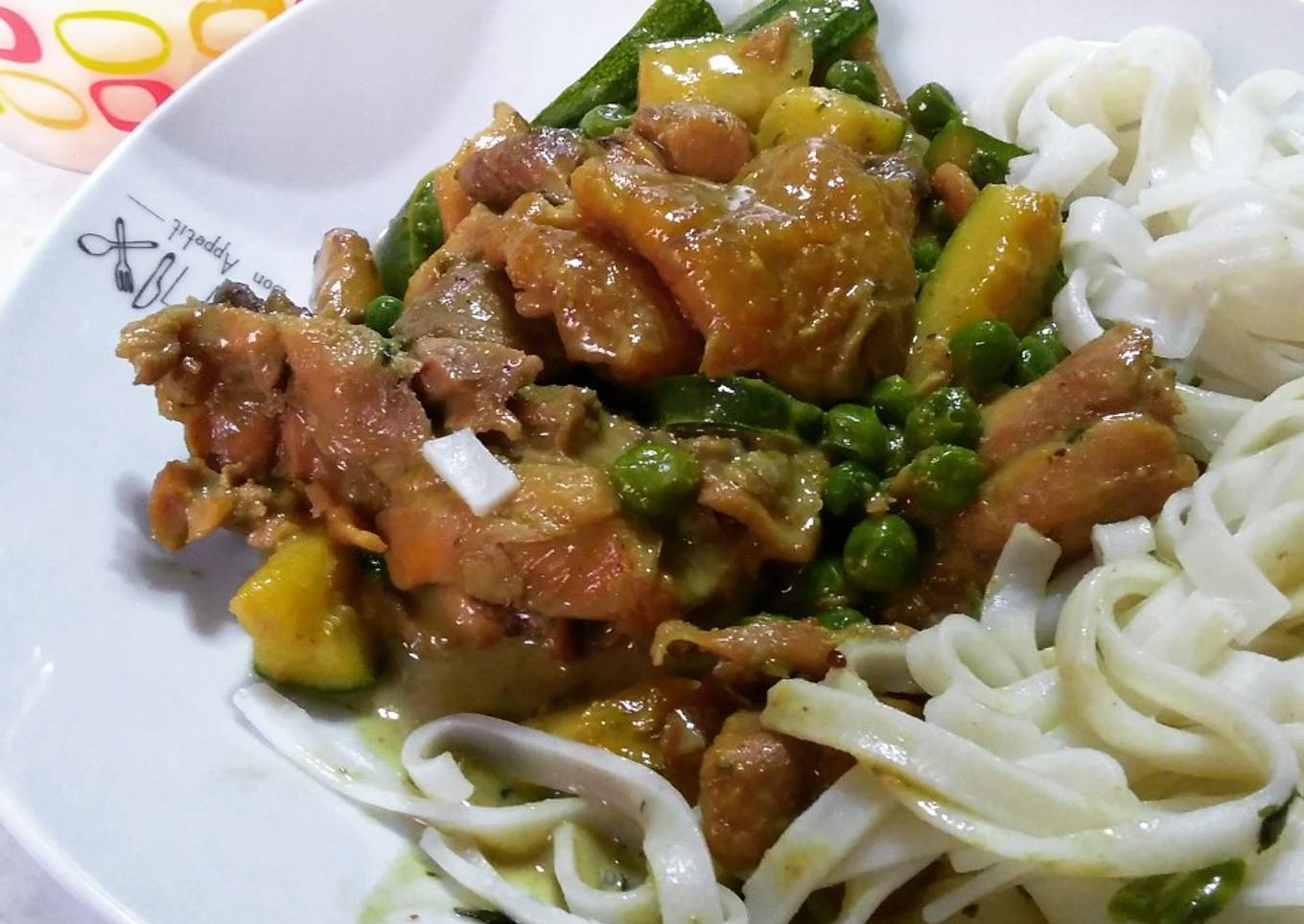 Curry verde con pollo
