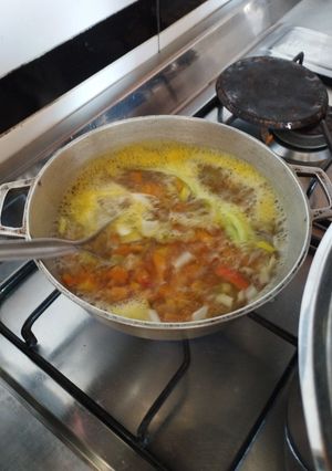 Una foto de Arroz con ahuyama