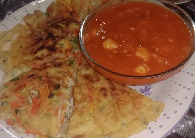 Resep Fuyunghai with Tomato Chicken Sauce Anti Gagal