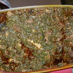 A picture of Afang soup.