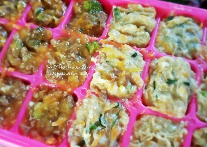 Resep [MPASI 10M+] Beef/Chicken/Liver in Gravy #2 Anti Gagal