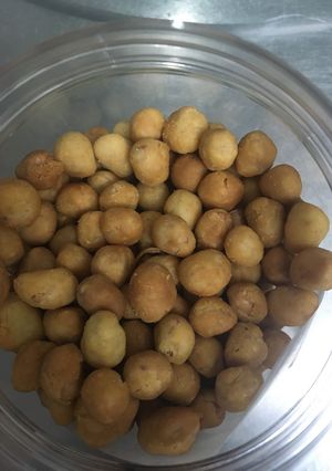 Hình của món Đậu phộng da cá nước cốt dừa.