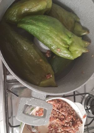 Una foto de Pepinos relleno