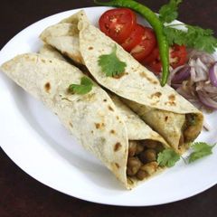 A picture of PINDI CHANA WRAP / PINDI Chana ROLL.