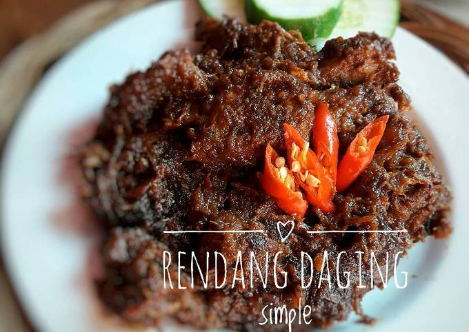 Cara Buat Rendang daging simple Ekonomis
