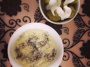Una foto de sopa de chia