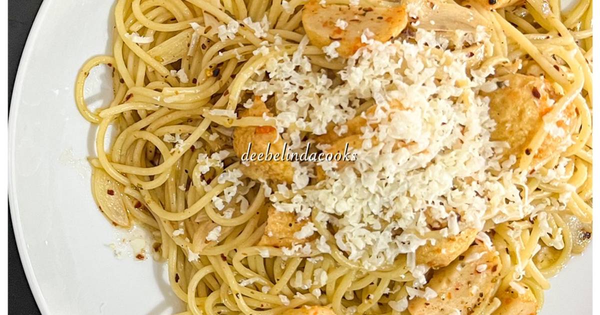 Resep Spaghetti Aglio Olio Bakso Lobster oleh Devina Belinda Cookpad