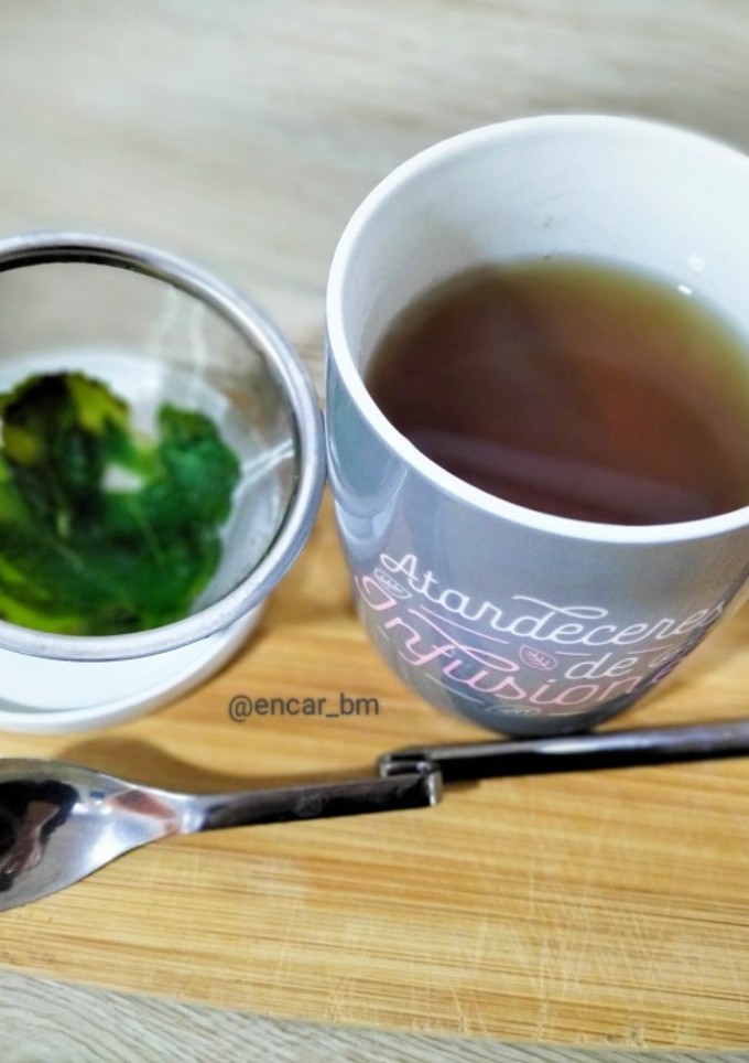 Una foto de Infusión de hierbabuena y jengibre