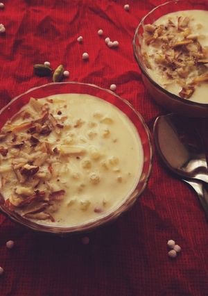 A picture of Sabudana Kheer.