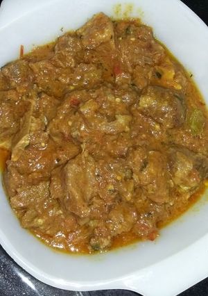 A picture of Spicy mutton karahi.